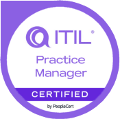 ITIL Practice Manager 5 certification badge