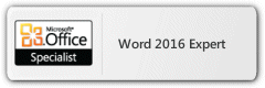 Microsoft Office Specialist MOS Expert for Word 2016