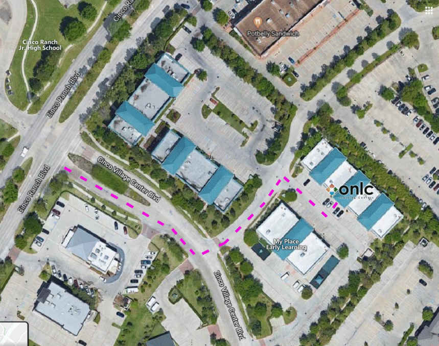 Annotate map of Katy, TX computer training location