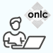 Illustration: Person attending live, instructor-led class from an ONLC training center